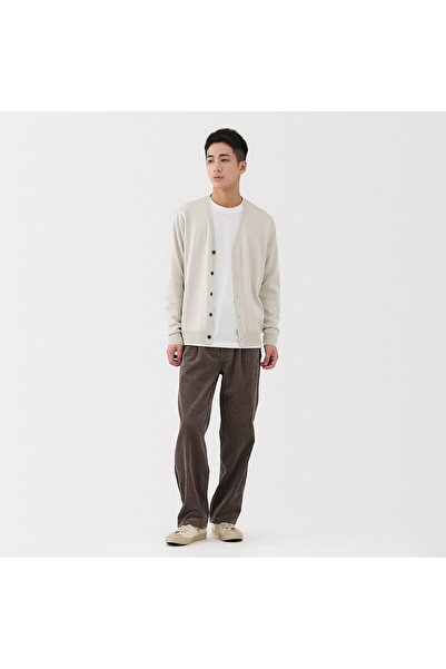 Muji Washable High-Gauge V Neck Cardigan