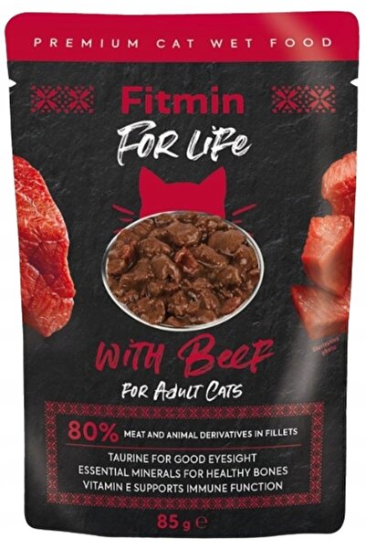 Other FITMIN CAT hrană umedă pentru pisici FILEURI DE VITĂ 85 g