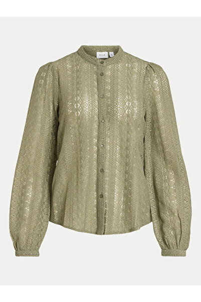VILA Γυναικείο Πουκάμισο πράσινο VILA-14082977 ΛΑΔΙ ΠΡΑΣΙΝΟ