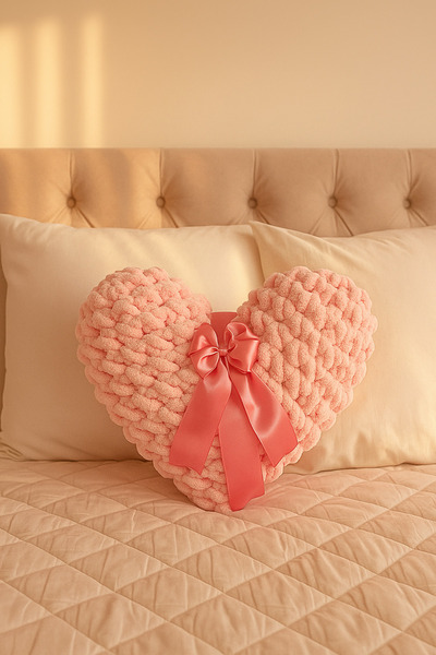 NURDAY Romantik Kalp Yastık - Sevgililer Günü Kalp Yastık-hediye Ve Dekorasyo...