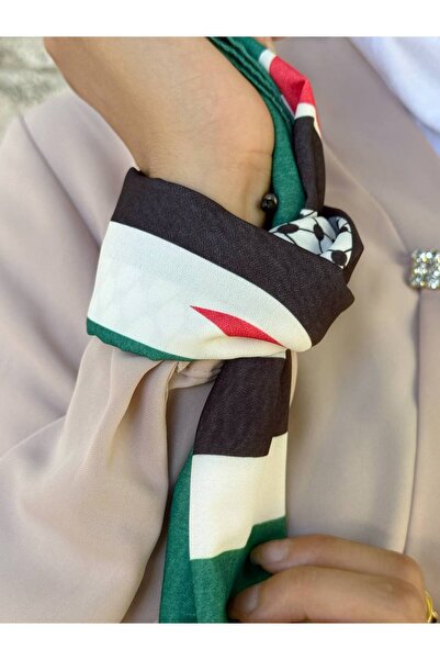 İSTANBULSTYLEMODA Φουλάρι με θέμα τη Παλαιστίνη 45x45 Unisex Κατάλληλο για καθημερινή χρήση Φουλάρι Πουσί Κεφιά Σημαία Παλαιστίνης FLR0811