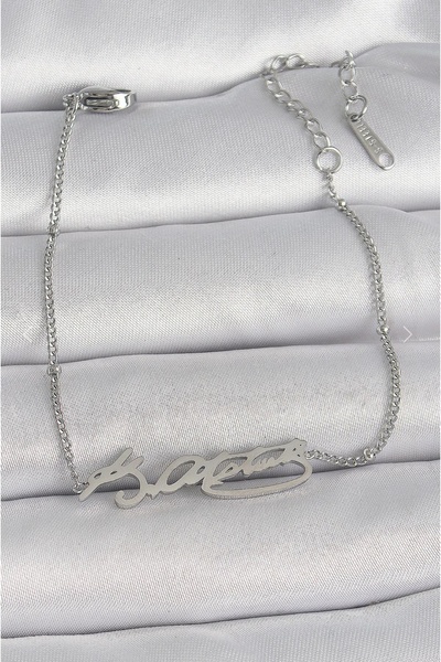 İnci Çelik Atatürk İmza Model Kadın Bileklik