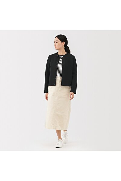 Muji Double Knitted Crew Neck Sweat Cardigan