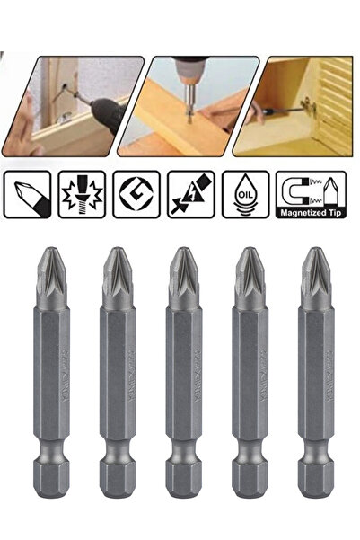KL HOME Pz2 5ADET - 50 Mm BİTS UÇ- ŞARJLI MATKAP VİDALAMA bits APARATI