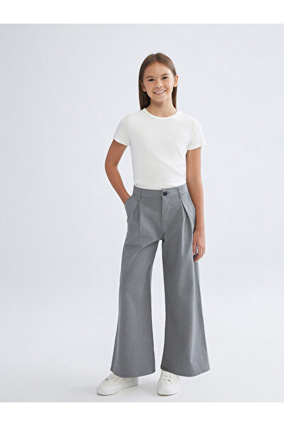 LC Waikiki Pantaloni pentru fete cu pliuri cu picioare late LCW Kids (W5)