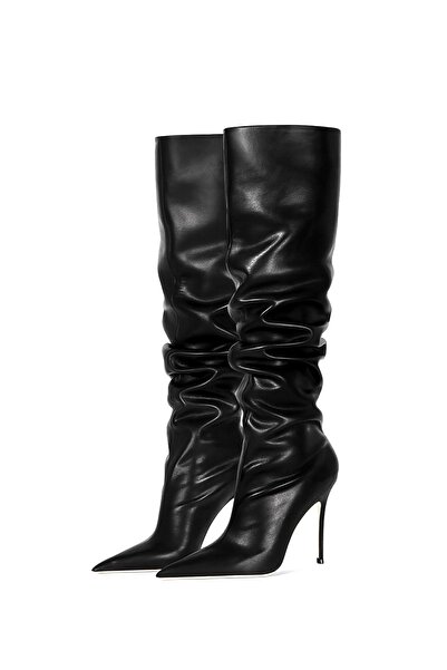 Giydim Gidiyor Class İnce Topuklu Çizme Siyah