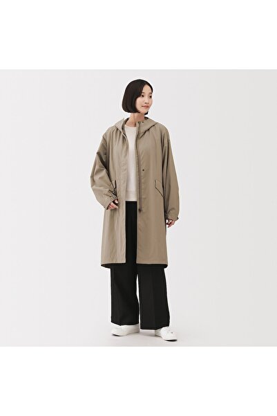 Muji Water Repellent UV Protection Hooded Long Coat