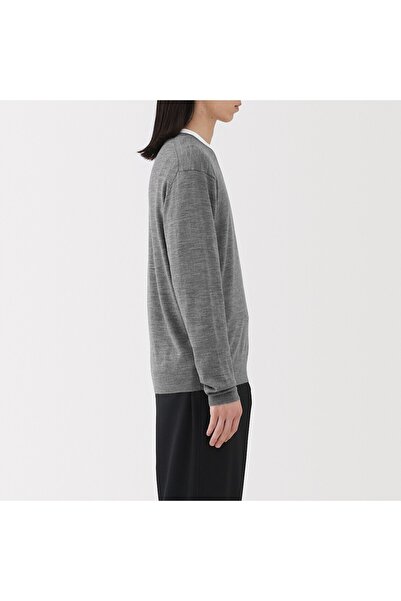 Muji Washable High-Gauge V Neck Sweater
