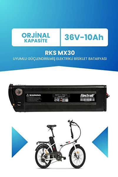 ELECTROLL RKS MX30 Uyumlu 36V 10Ah Güçlendirilmiş Elektrikli Bisiklet Bataryası