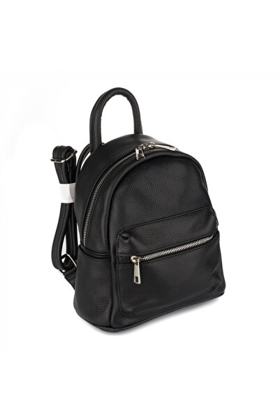 AZZURA Rucsac Blythe, din piele 100% naturală negru 8164