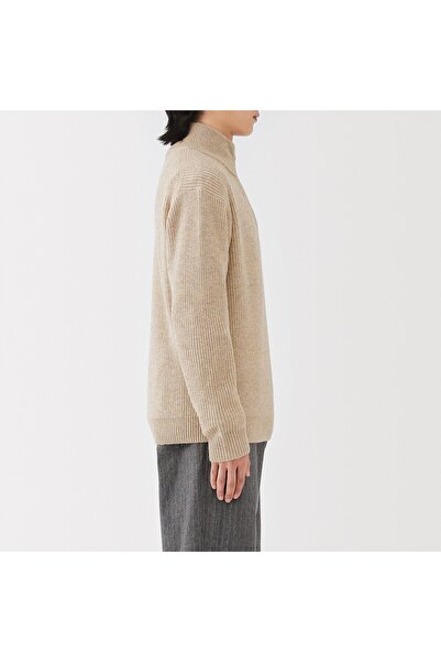 Muji Mid-Gauge Wool Half Zip Sweater