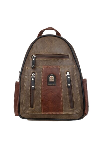 OEM Rucsac de damă Choco, Charm&Shape, piele, maro