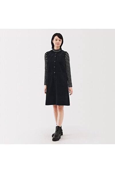 Muji Kapok Blend Corduroy Jumper Skirt