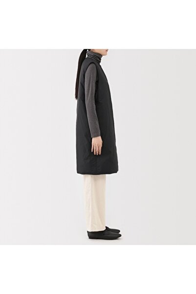 Muji Light Weight Down Pocketable Collarless Long Vest
