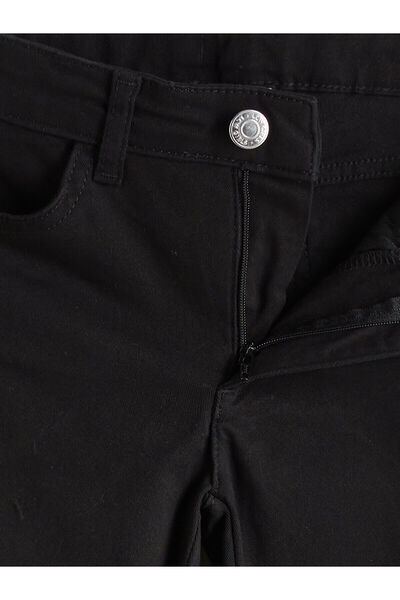 LC Waikiki Black Slim Fit Girl's Trousers