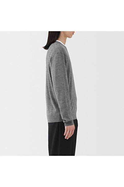 Muji Washable High-Gauge V Neck Sweater