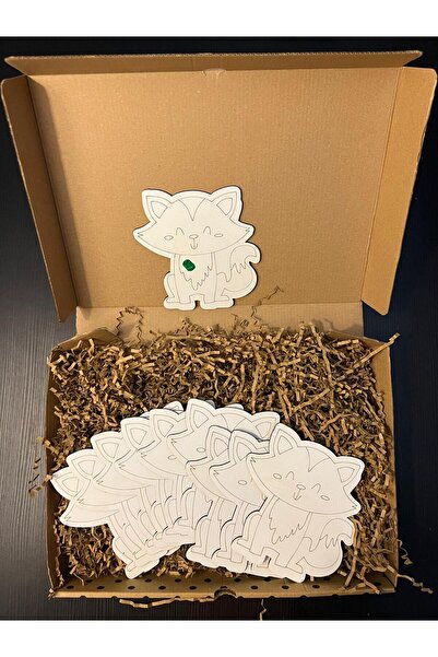 WoodStory Ahşap Boyama Oyuncak Seti – 10 adet Kedi Figürü | Toplu Sanat Etkin...