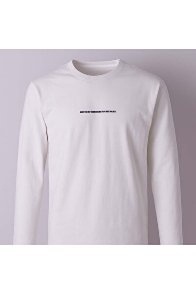 trender O Neck Injection Printed 2 Thread Ecru Men's Sweatshirt 5725