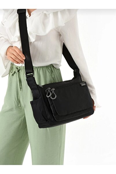 eflanmoda Geantă de umăr pentru femei, cu mai multe compartimente, din țesătu...