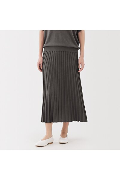 Muji Lyocell Blended Flared Skirt