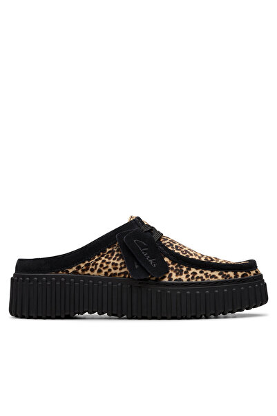 CLARKS Γυναικείες σαγιονάρες καφέ CLARKS-26181195 720 ΛΕΟΠΑΡ ΣΤΥΠΩΜΑ