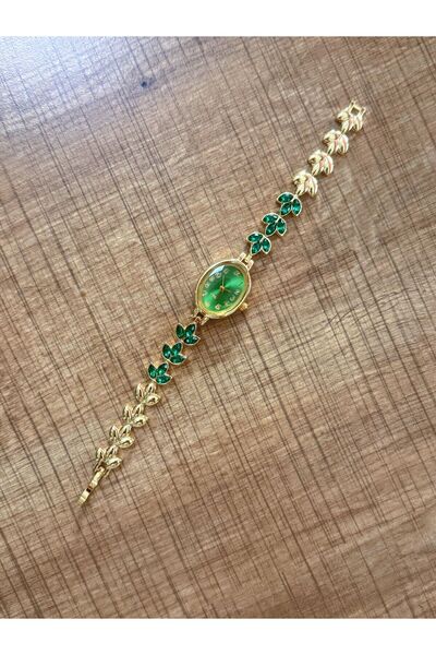 LOOQ Vintage Women's Wristwatch with Zircon Stone Detail