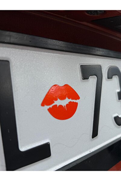 Fiat Öpücük Sticker 4X3 Cm Reflektif Turuncu 5 Adet