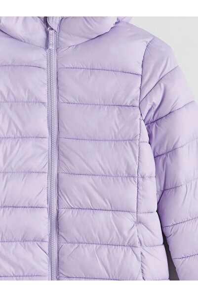 LC Waikiki Lcw eco lilac hooded girl's puffer jacket