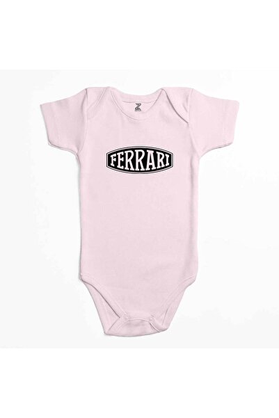 CrowsGate بدلة أطفال بشعار فيراري باللون الوردي