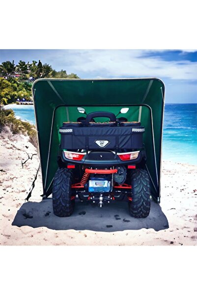 Kafkas ATV Motosiklet garajı (jumbo beden) 175x175x350 su geçirmez yere sabitleme ve kilitleme