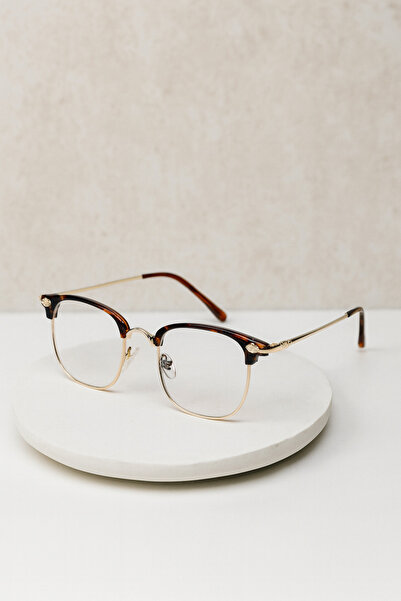 LOOKUP NEW نظارات شفافة مربعة الشكل 55 إيكارتمان معدنية للنساء والرجال للجنسين، نظارات واقية من الضوء الأزرق