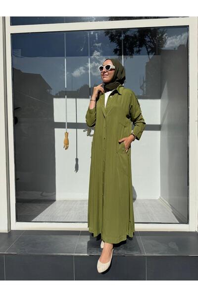 Invee 7154 Women's Cap with Pocket Detail Oil Green