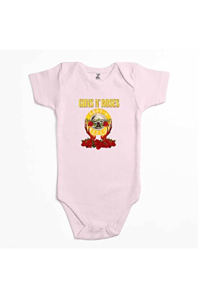 CrowsGate بدلة أطفال من Guns N Roses باللون الوردي الفاتح