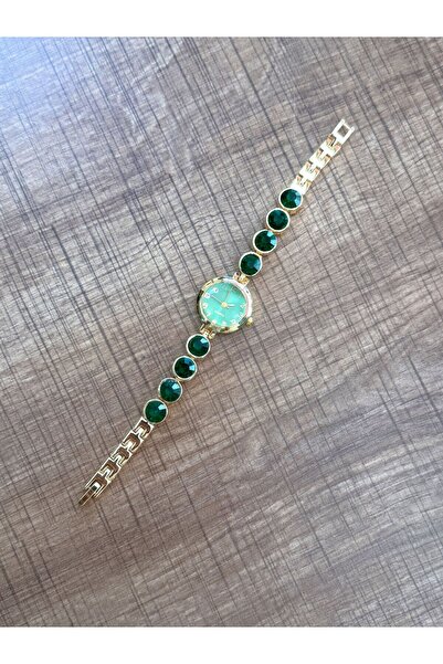 LOOQ Vintage Bead Model Zircon Stone Women's Wristwatch