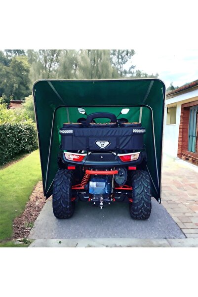 Kafkas ATV Motosiklet garajı (jumbo beden) 175x175x350 su geçirmez yere sabitleme ve kilitleme
