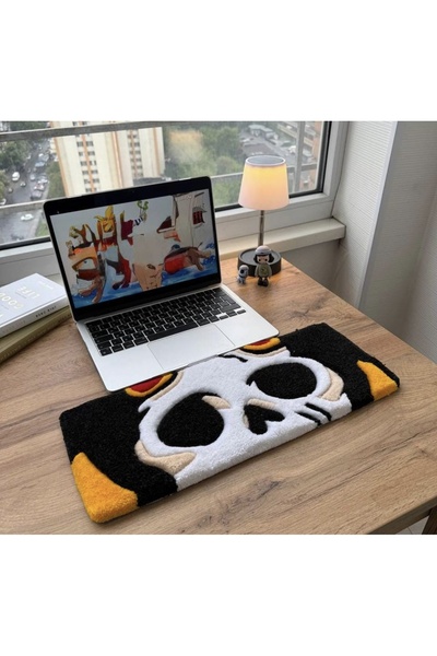 MOD10 El Yapımı Tafting Klavye Halısı 45x15 cm – Özel Tasarım Masa Dekoru