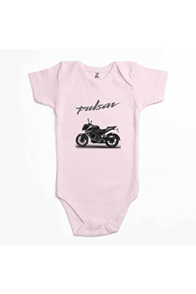 CrowsGate Pulsar Ns200 Moto Pink Color Baby Bodysuit