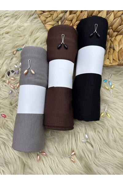 LA SEFA Σάλι Χτενισμένο Βαμβακερό 3τμχ 180x75 - ΜΑΥΡΟ - ΓΚΡΙ- ΚΑΦΕ SAL2312