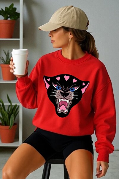 ArtYus Tricou unisex cu mânecă lungă Black Tiger Transfer cu imprimeu guler r...