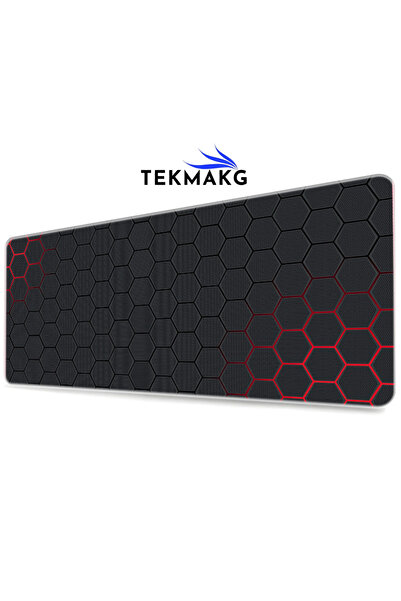 TEKMAKG Desenli Gaming Oyuncu Mousepad XXL 90x40 Kaymaz Tabanlı Mousepad