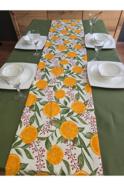 Angels' Collection Runner with Orange Pattern