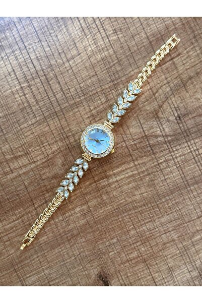 LOOQ Vintage Taş Desenli Kadın Kol Saati