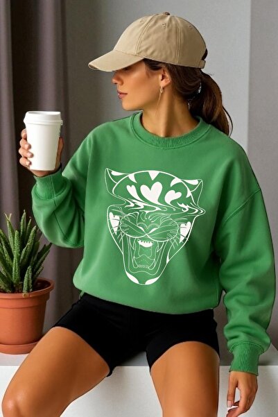 ArtYus Tricou unisex cu mânecă lungă Tiger Transfer cu imprimeu guler rotund ...