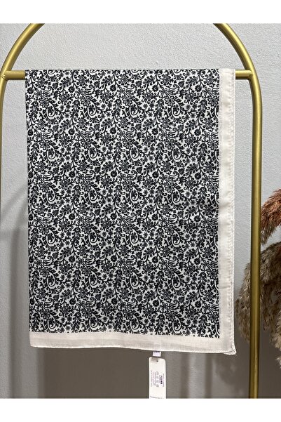 Ebruli Çiçek Desen Soft Şal