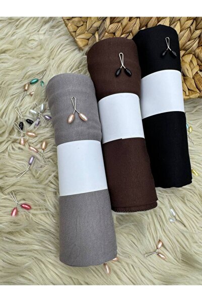 LA SEFA Σάλι Χτενισμένο Βαμβακερό 3τμχ 180x75 - ΜΑΥΡΟ - ΓΚΡΙ- ΚΑΦΕ SAL2312