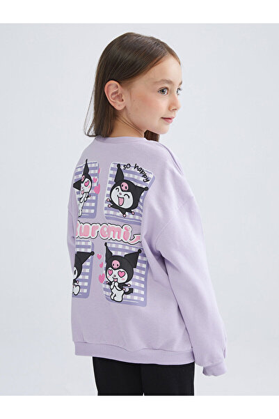 LC Waikiki Peak New Season Kuromi Printed Girls' Sweatshirt and Leggings
