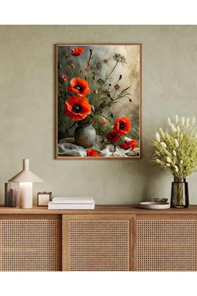 Tuba Decor Tek Parça Ahşap Çerçeveli Oturma Odası Salon Mutfak Tablo