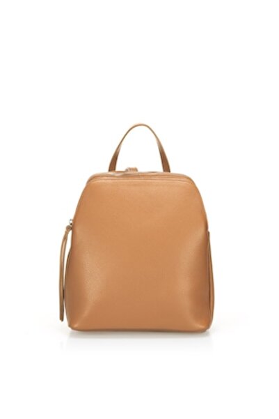 OEM Rucsac din piele cu două compartimente, cămilă