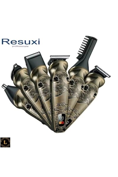 L CR.LUMI.AND.GABI ALĂTURI DE TINE Set de mașini de tuns profesionale 8 în 1, afișaj LED, rezistent la apă, motor puternic