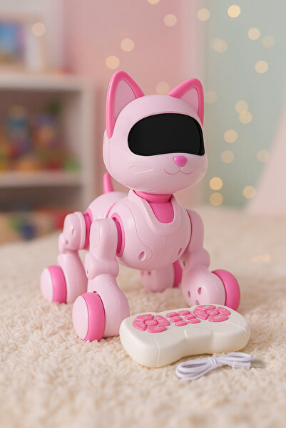 IPKA STORE Happy Kitten Akıllı Kedi Robot Oyuncak – Sesli LED Işıklı Hareketl...